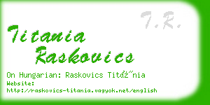 titania raskovics business card